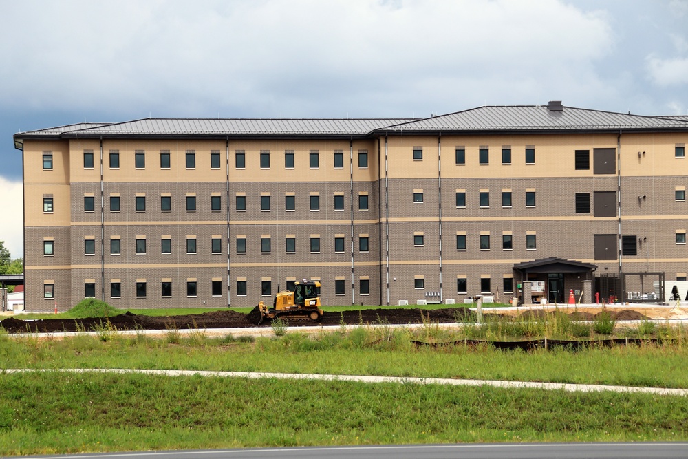 Contractor completes exterior landscaping work for Fort McCoy's FY '20 barracks project