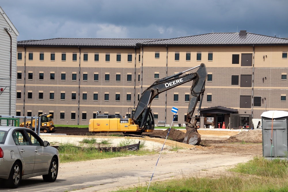 Contractor completes exterior landscaping work for Fort McCoy's FY '20 barracks project