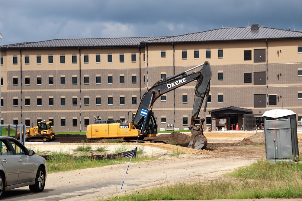 Contractor completes exterior landscaping work for Fort McCoy's FY '20 barracks project