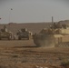 A U.S. Army M1 Abrams tank crew prepares to conduct perimeter defense during Exercise Eager Lion in Jordan, Sept. 6, 2022