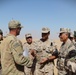 U.S. soldier briefs Brig. Gen. Abdullah Al-Shdaifat, Deputy Commanding General, Operations and Training, and his staff prior to conducting a situational training exercise (STX) during Exercise Eager Lion