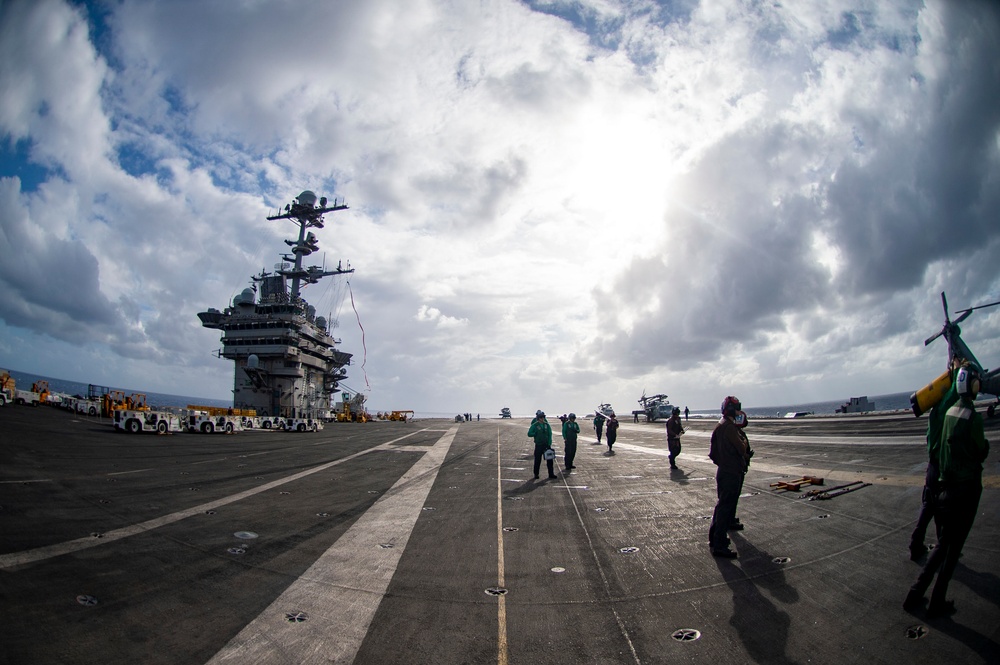 The Harry S. Truman Carrier Strike Group is operating in the Atlantic Ocean in support of naval operations to maintain maritime stability and security in order to ensure access, deter aggression and defend U.S., allied and partner interest.