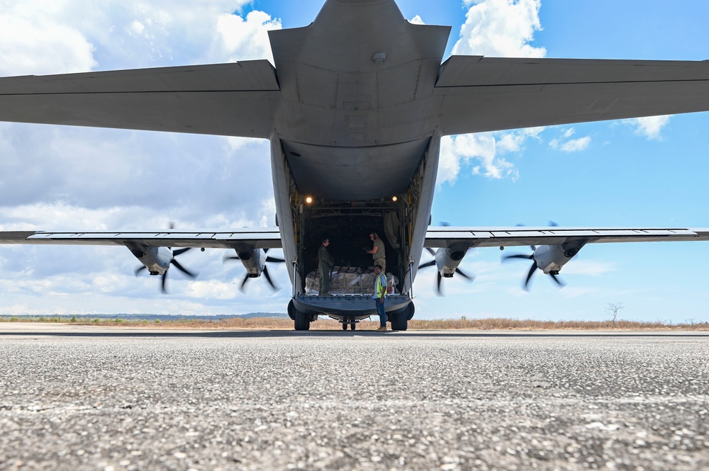 C-130’s land in Baucau with medical supplies for Pacific Angel 22-4