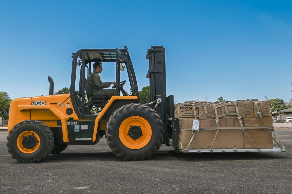C-130’s land in Baucau with medical supplies for Pacific Angel 22-4