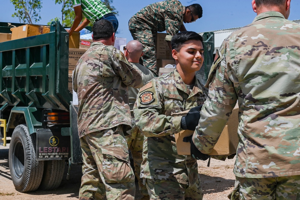 C-130’s land in Baucau with medical supplies for Pacific Angel 22-4