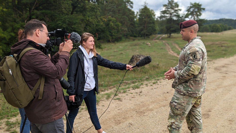 173rd Airborne Brigade Public Affairs speaks to the media