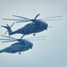 Two MH-53E Sea Dragon Helicopter Fly Over Baltimore During Maryland Fleet Week