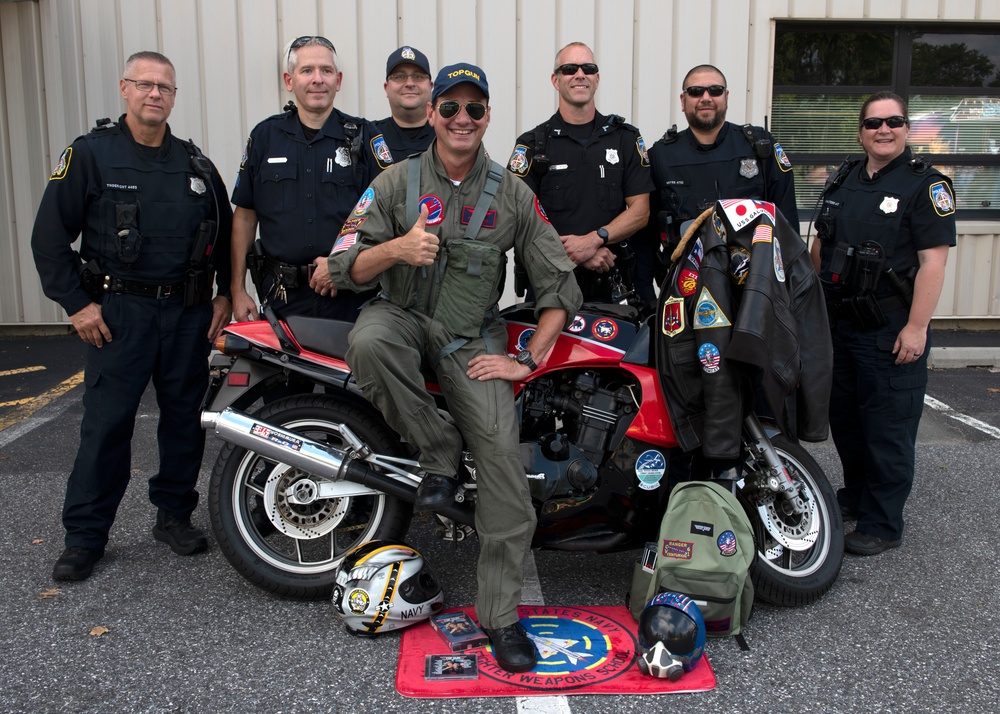 Baltimore Police Officers Pose with CEO of the Top Gun Experience During Maryland Fleet Week