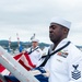 USS Ronald Reagan (CVN 76) Conducts Morning Colors