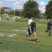 U.S. Service members play soccer at Latrobe Park in Baltimore during Maryland Fleet Week