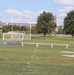 U.S. Service members play soccer at Latrobe Park in Baltimore during Maryland Fleet Week