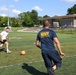 U.S. Service members play soccer at Latrobe Park in Baltimore during Maryland Fleet Week