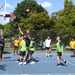 U.S. Service members play basketball at Latrobe Park in Baltimore during Maryland Fleet Week