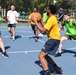 U.S. Service members play basketball at Latrobe Park in Baltimore during Maryland Fleet Week
