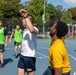 U.S. Service members play basketball at Latrobe Park in Baltimore during Maryland Fleet Week