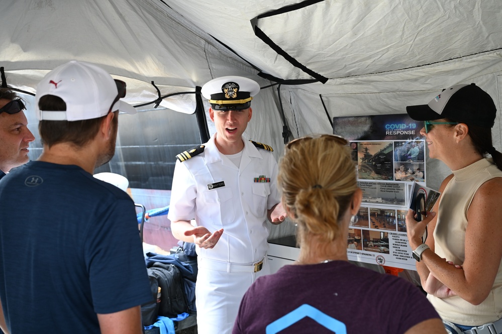 Guests learn about the Navy's Medical Service Corp.