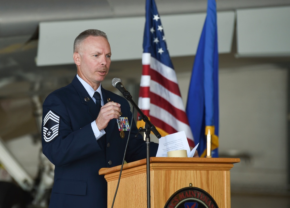 Group senior enlisted leader retires