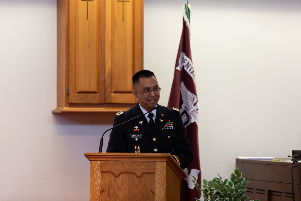 Col. Dimalanta speaks at AEGD graduation.