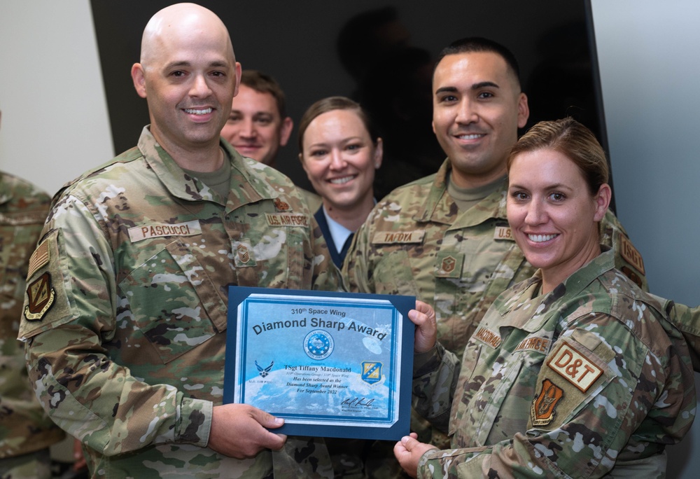 310th SW First Sergeant's Council awards Diamond Sharp Award