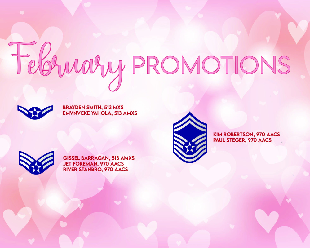 513th ACG February Enlisted Promotions