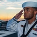 USS Ronald Reagan (CVN 76) Conducts Evening Colors