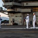 USS Ronald Reagan (CVN 76) Conducts Evening Colors