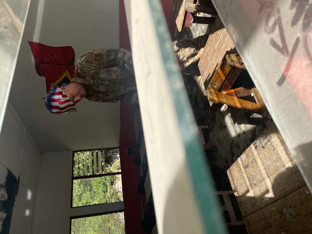 U.S. military civil engineers conduct school renovations for Pacific Angel 22-4