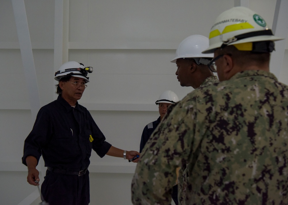 NAVSUP FLC Yokosuka Site Diego Garcia and NSF DG Port Operations Joint Inspection of Fuel Oil Barge YON 307