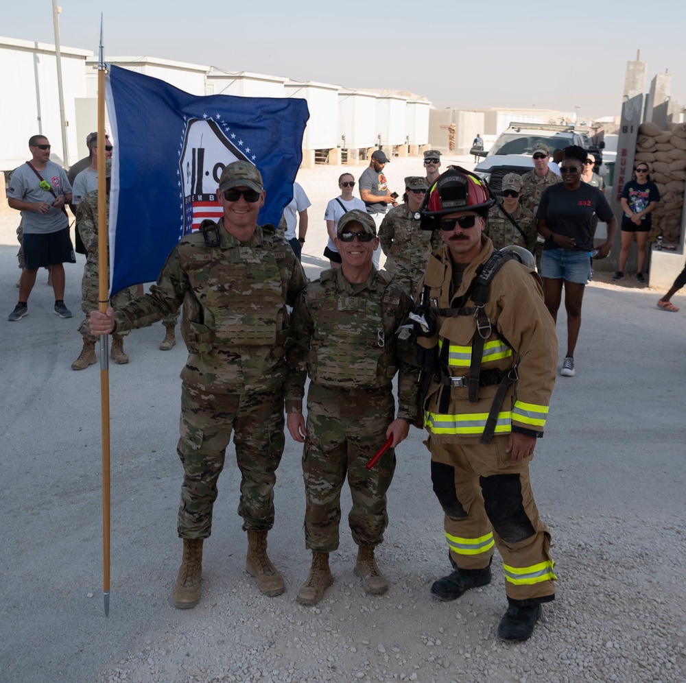 The 332d Air Expeditionary Wing Holds 24 Hour Stair Climb for Patriot Day Commemoration