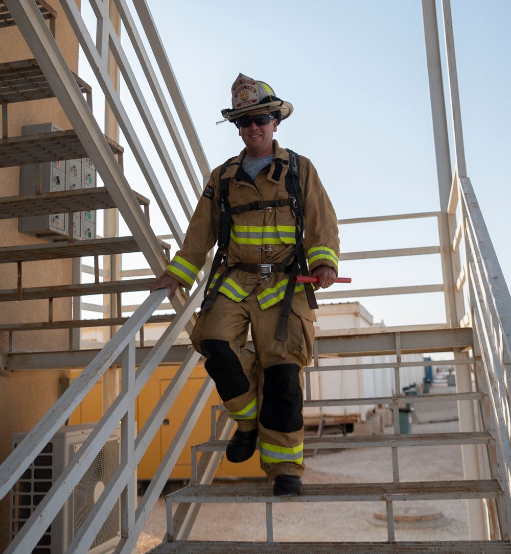 The 332d Air Expeditionary Wing Holds 24 Hour Stair Climb for Patriot Day Commemoration