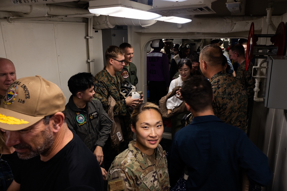 Ambassadors and Singaporean Military Members Visit USS Tripoli