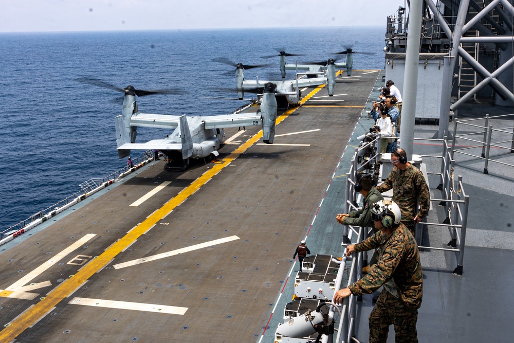 Ambassadors and Singaporean Military Members Visit USS Tripoli