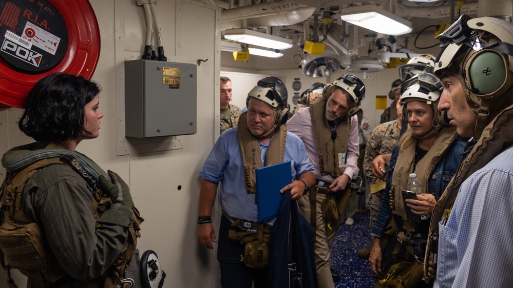 Ambassadors and Singaporean Military Members Visit USS Tripoli