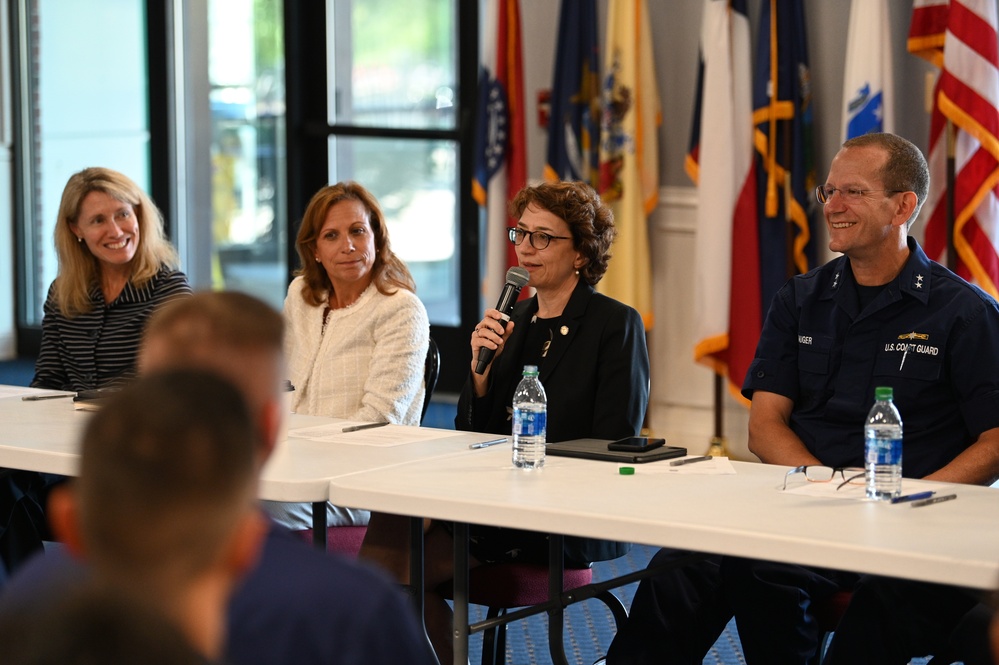 Leadership panel at USCG Base Boston