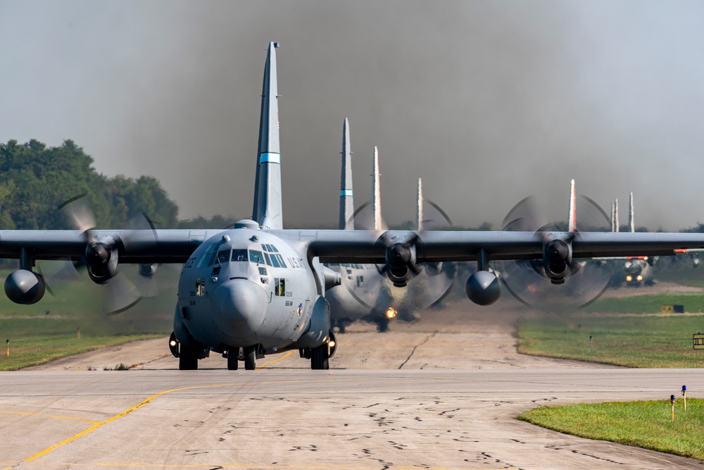 109th Airlift Wing conducts its first ever Elephant Walk