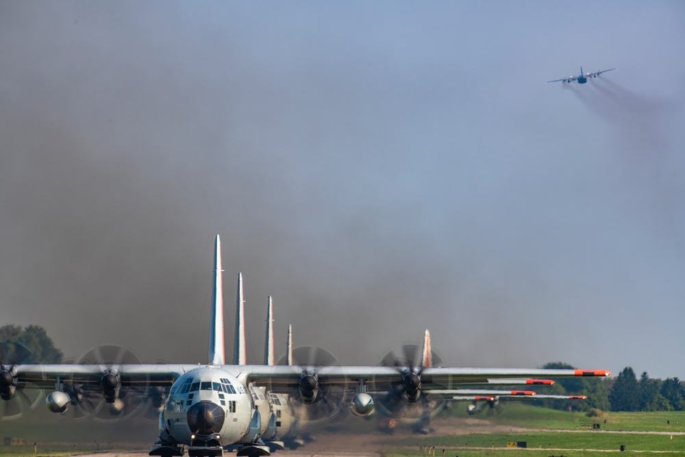 109th Airlift Wing conducts its first ever Elephant Walk