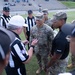 U.S. Army Central coin presented at local game