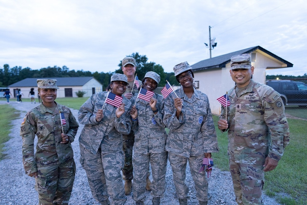 U.S. Army Central coin presented at local game