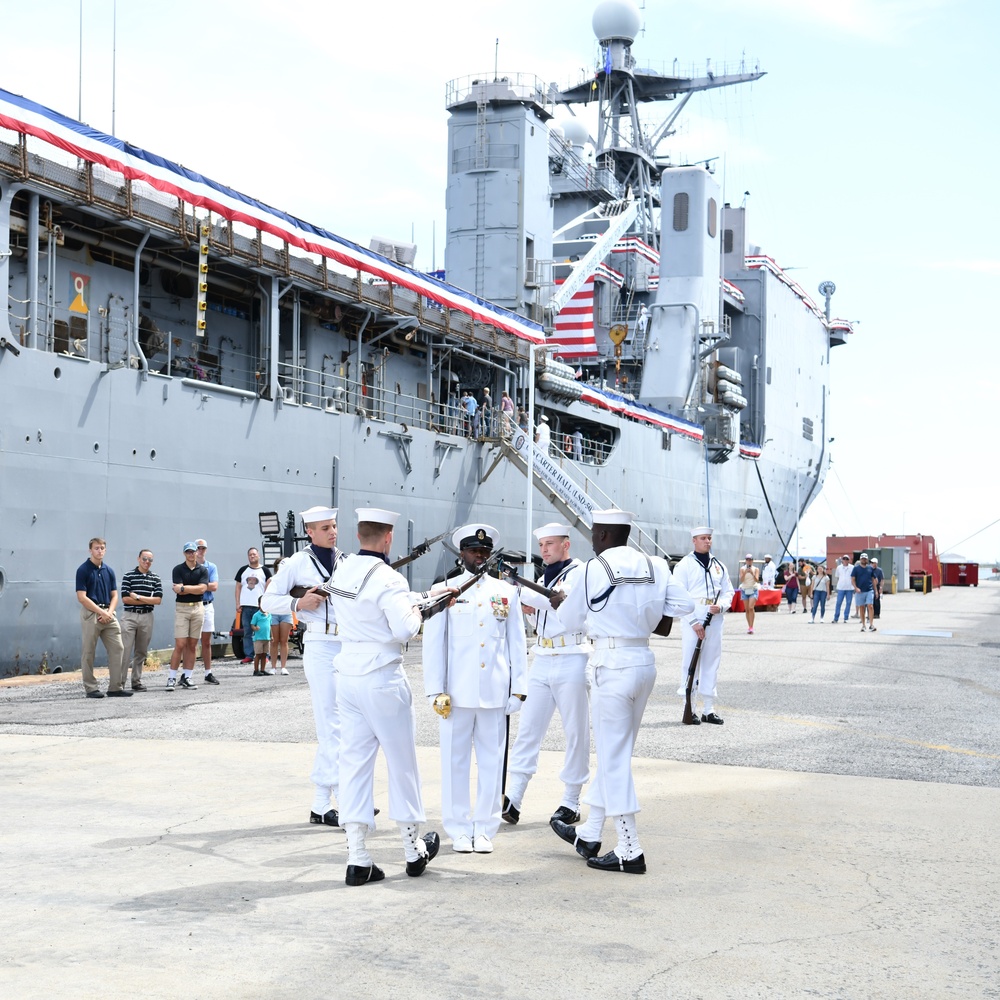 U.S. Navy Ceremonial Guard Drill Team performs at Port Covington