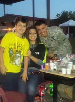 Father promotes daughter while deployed