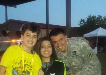 Father promotes daughter while deployed