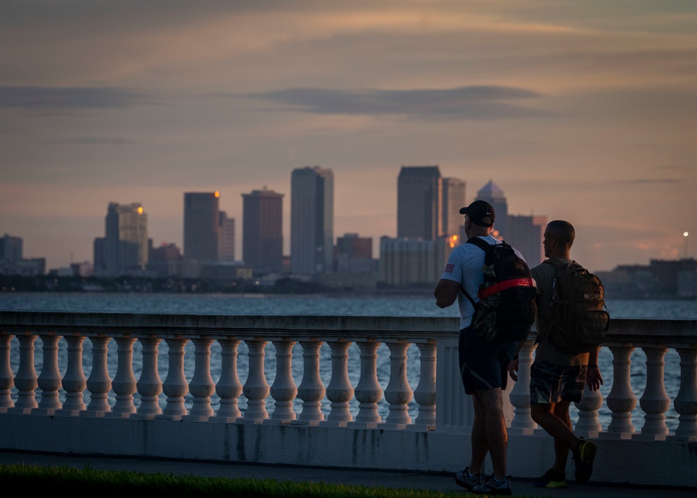 MacDill's flying squadrons honor 9/11 victims during ruck march