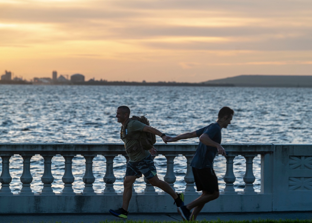 MacDill's flying squadrons honor 9/11 victims during ruck march