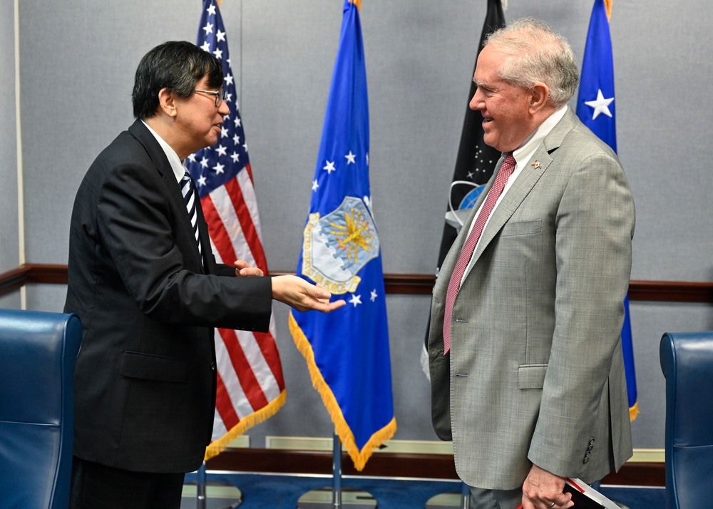 SecAF Kendall meets Japanese commissioner Tsuchimoto