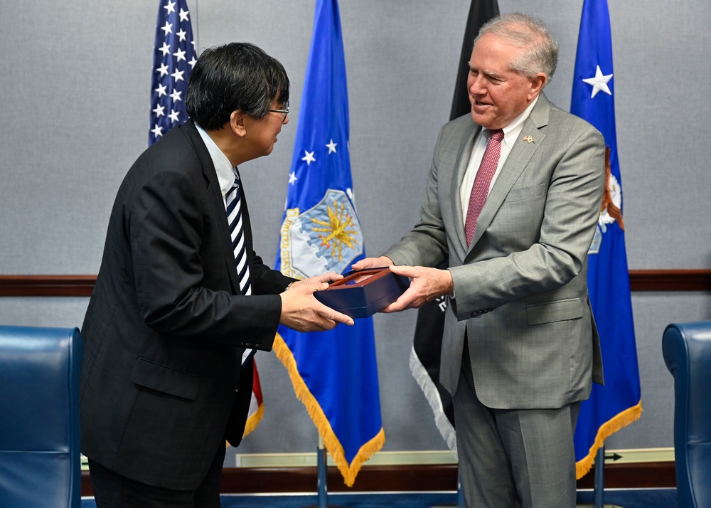 SecAF Kendall meets Japanese commissioner Tsuchimoto