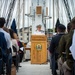 USS Constitution Commanding Officer speaks at ceremony