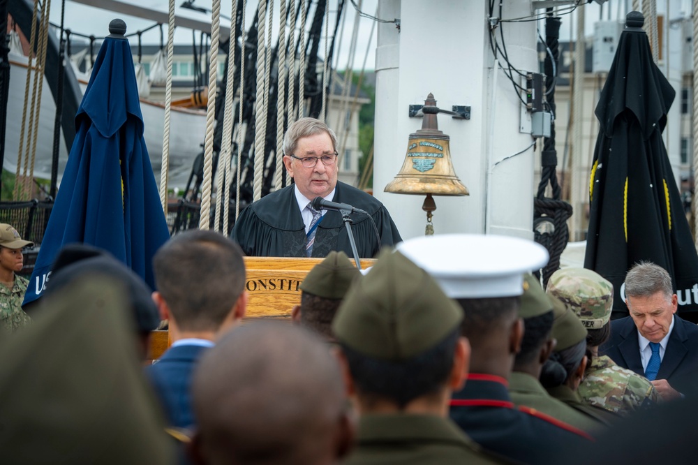 Judge speaks aboard USS Constitution