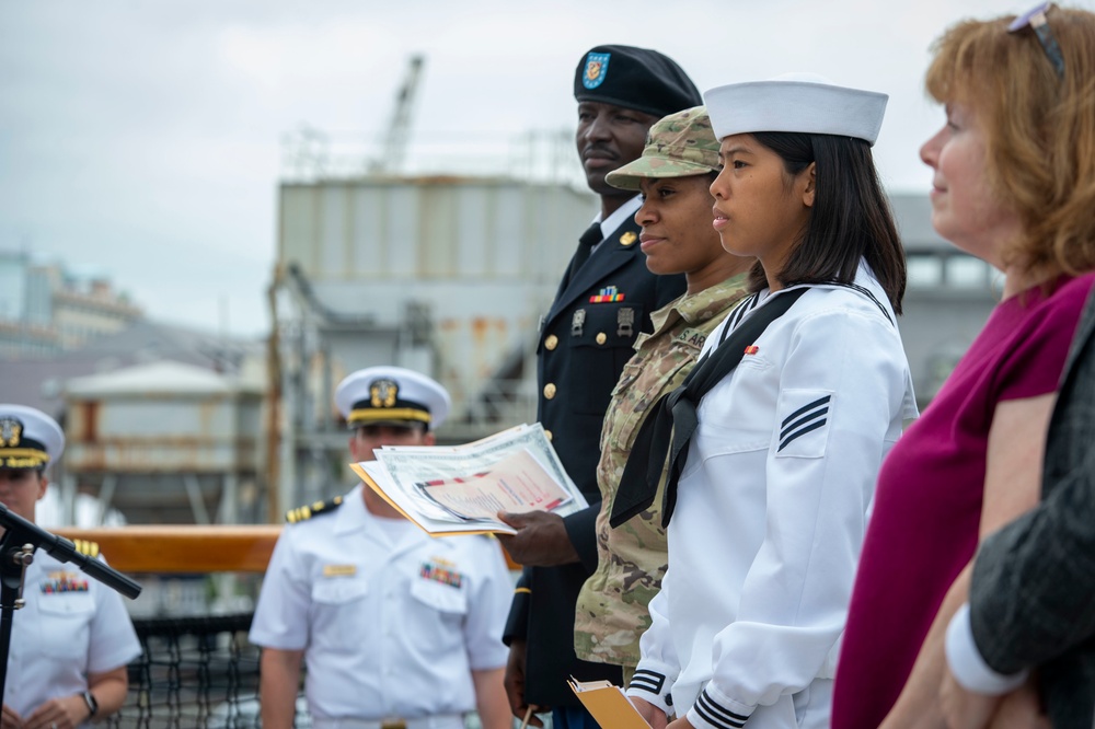 U.S. service members become U.S. citizens aboard USS Constitution