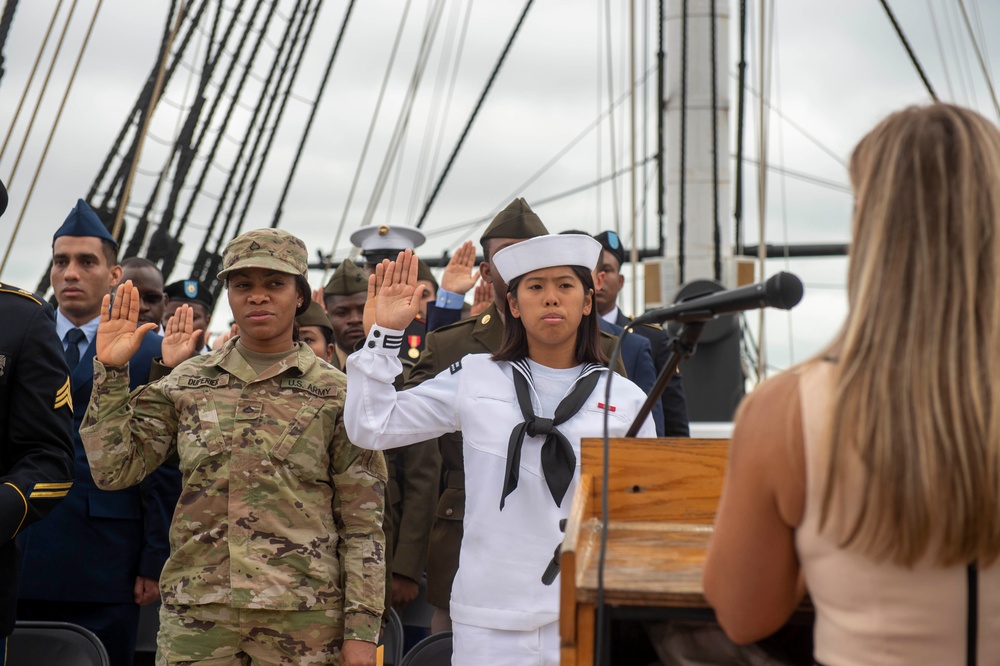 USS Constitution Host Naturalization Ceremony