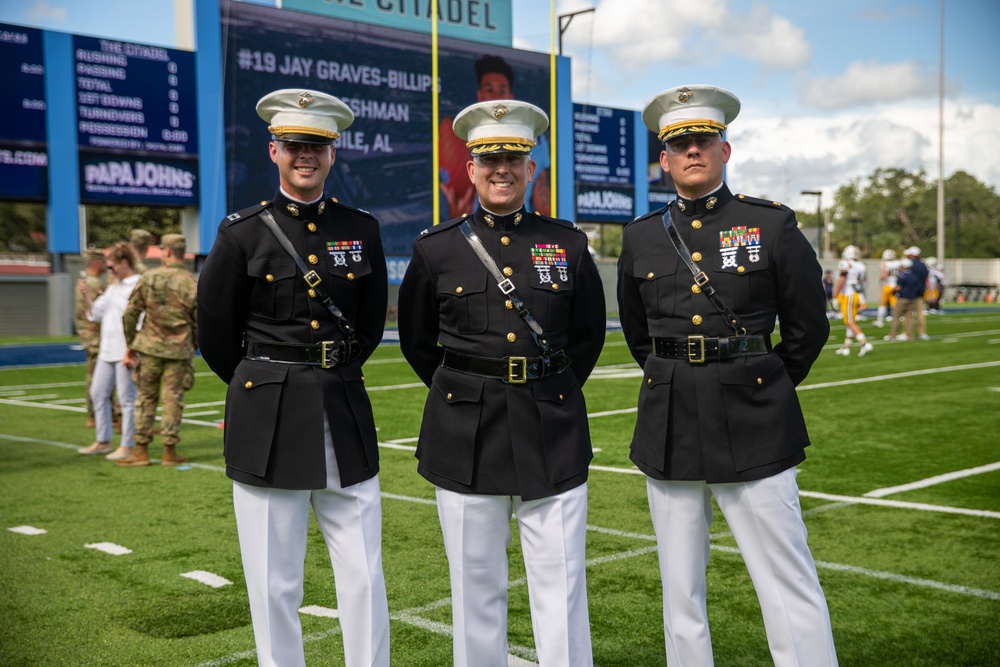 6th Marine Corps District Marines attend Citadel Bulldogs football game